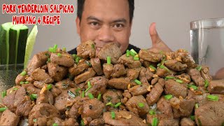 Pork Tenderloin Salpicao  Recipe  Mukbang ASMR [upl. by Aicargatla]