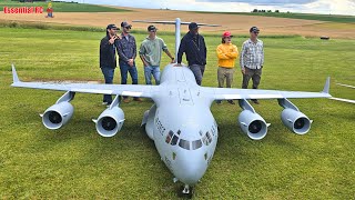 Tyler Perrys 1st flight of Ramy RCs Giant 149KG XXXL C17 Globemaster at Airliner Meeting 2024 [upl. by Jeana685]