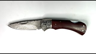 CJULHerbertz ROSTFREI 440 206412 Damascus Folding Knife [upl. by Novy]