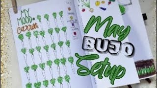 Easy Garden themed May Bullet Journal setup [upl. by Yentiw]