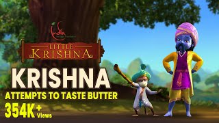 Krishna attempts to taste butter  Little Krishna [upl. by Ylime16]