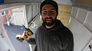 FLOORING INSTALL On Our Mobile Bar Rum and Colt Mobile Bar Part 3 [upl. by Asquith]