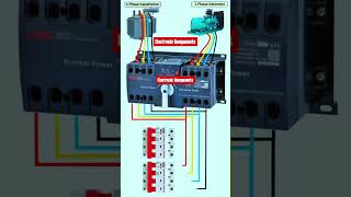 YCQ6B 63 Three Phase Automatic Transfer Switch Panel wiring shots foryou tiktok trending [upl. by Lindemann682]