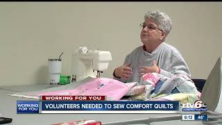 Volunteers are needed to sew comfort quilts for patients [upl. by Latrina450]