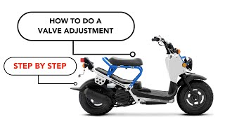 Honda Ruckus  HARD TO START Valve Adjustment guided step by step [upl. by Airbas501]