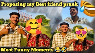 Proposing my best friend prank  Most funny moments 😂 dogri vlog [upl. by Enilekaj659]