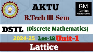 Unit1  Lec19  DSTL  Lattice  b tech 2nd year [upl. by Zendah339]