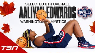 Washington Mystics draft Canadian Aaliyah Edwards sixth overall [upl. by Nalon]