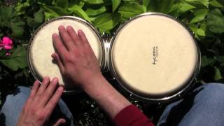 How to play a funky drumset groove on bongosa lesson for beginners [upl. by Boiney]