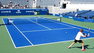 Andrey Rublev EXPLOSIVE Forehand  USO Court Level Practice w Nicolás Jarry [upl. by Liagibba]