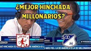 America vs Millonarios ¿Que hinchada es mas FIEL Analisis Fox [upl. by Nelyak]