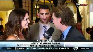 Claude Giroux and his date Paul Bissonnette Interviewed at the NHL Awards [upl. by Einatsed]