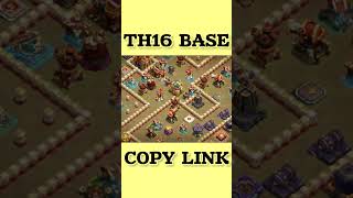 th16 war base link  best th16 base for legend league  best th16 war base with link 2024  COC [upl. by Nahtiek]