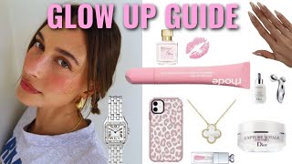 How to Glow up like Hailey Bieber Skincare makeup diet exercise amp outfit tips ✨️ [upl. by Ateekahs]