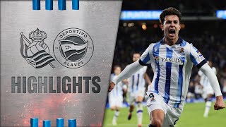 HIGHLIGHTS  LaLiga  J19  Real Sociedad 1  1 Deportivo Alavés [upl. by Dunn434]