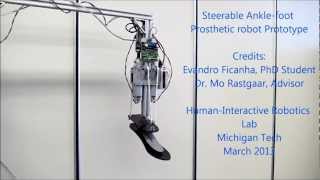 Steerable Anklefoot Prosthetic Robot a prototype [upl. by Reitman]