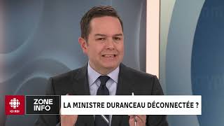 Zone Info  Une ministre déconnectée [upl. by Hniht]