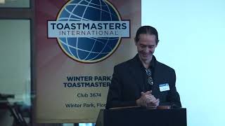 Sean Esler  Evaluator 4  Winter Park Toastmasters  11824 [upl. by Austina51]