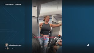 Woman taken off Dallas flight after outburst that went viral on TikTok [upl. by Ynafetse687]