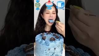 Whole cake eating challenge 🧃🎂🍧🍨🍡shorts asmr [upl. by Evette503]