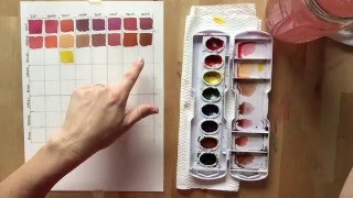 Watercolor Mixing Chart tutorial [upl. by Klimesh]