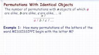 Permutations Involving Identical Objects [upl. by Quince806]