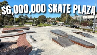 Sydneys BIGGEST Skate Plaza GLEBE SKATEPARK [upl. by Sucramel]