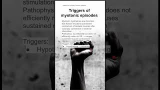 Triggers of myotonic episodes [upl. by Aerdied]