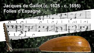 Folies dEspagne in A minor Jacques de Gallot [upl. by Corly617]