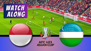 🔴 INDONESIA U23 VS UZBEKISTAN U23 I AFC U23 ASIAN CUP 2024  PES 21 SIMULATION [upl. by Erapsag]