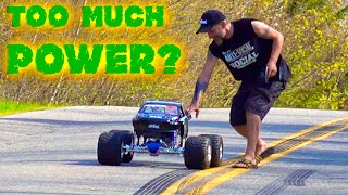 I TRY TO BEAT my SPEED RECORD  53HP 1000 AMP 100LB PRiMAL RC MONSTER TRUCK 4x4  RC ADVENTURES [upl. by Jeniffer812]