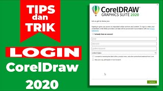 tutorial cara login akun Corel Draw 2020 [upl. by Iver]