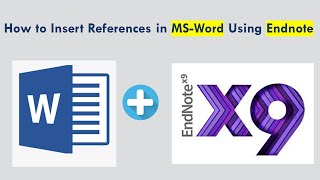 How to Insert References in Word Using Endnote [upl. by Seafowl]