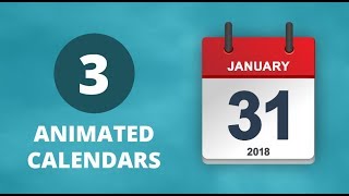 3 After effects Calendar Flip Template [upl. by Nikkie579]