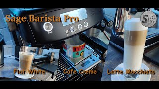 Sage Barista Pro Milchgetränke und Cafe Creme [upl. by Aleicarg629]