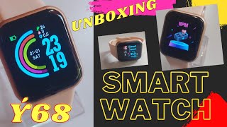 Unboxing Y68 Smart Watch [upl. by Laumas928]