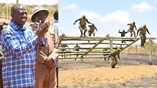 PRESIDENT RUTO AMAZED BY POLICE OFFICERS CRAZY TRAINING AT KANYONYOO BORDER POLICE TRAINING CAMPUS [upl. by Yrekcaz657]