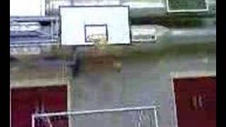 Football tricks  rainbow flick into basketball hoop [upl. by Jeggar]