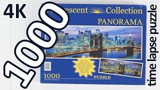 Puzzle time lapse  1000 Clementoni  New York Brooklyn Bridge 4K [upl. by Shiff187]