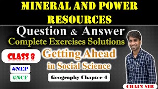 Class 8 Geography Chapter 4 Mineral And Power Resources Questions Answers  Getting Ahead in SSC [upl. by Sall276]