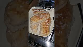 Making Ciabatta bread for rhe first time fyp bread ciabatta baking youtubeshorts shorts [upl. by Snook187]