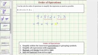 Evaluate an Expression Using the Order of Operations abcdf [upl. by Teodoor]