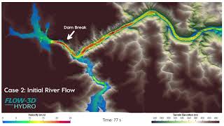 Dam Break  2D3D Hybrid Model  FLOW3D HYDRO [upl. by Mellisa]