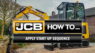 How to start a JCB 12 tonne mini excavator [upl. by Lettig246]