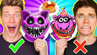 Level 1  100 PANCAKE ART CHALLENGE How To Make Poppy Playtime Catnap vs Roblox Emoji Animation [upl. by Westbrooke]