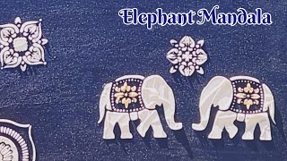 Elephant Mandala 🐘 Exploring Texture and Design with Easy Spackling Paste [upl. by Keldon]