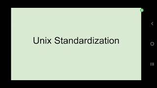 Unix Standardization [upl. by Sucul]