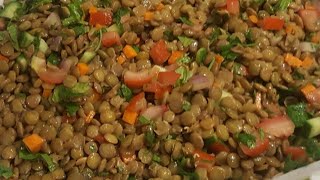 HOW TO MAKE LENTIL SALAD IN SIMPLE RECIPE [upl. by Aicia]