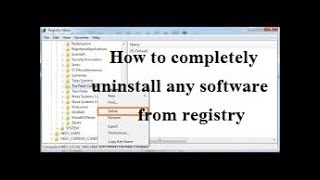 How to completely uninstall any software from registry [upl. by Mcquade]