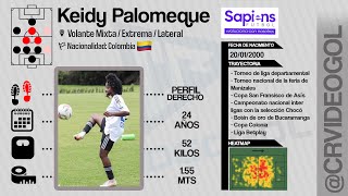 Keidy Palomeque  FUTBOLISTA  Volante Mixta  Extrema  Lateral [upl. by Arikal]